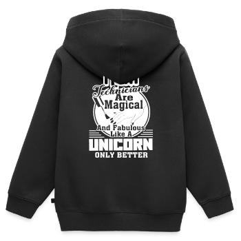 Nail Technician Nail Technician Magical - Kids Premium Organic Zip-up Hoodie - black - Back - AI Model Kid Male (0cm)
