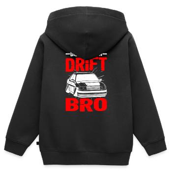 Avez-vous même dérivé bro - Sweat Premium à capuche zippé enfant bio - noir - Dos - AI Model Kid Male (0cm)