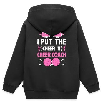 Cheerleading Coach Cheer Coach Cheerleader Cheer T - Kinder Premium Organic Zip Hoodie - Schwarz - Hinten - AI Model Kid Male (0cm)