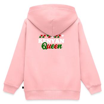 Lesotho - Kinder Premium Organic Zip Hoodie - Rosa - Hinten - AI Model Kid Female (0cm)