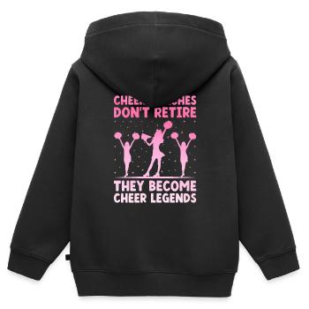 Cheerleading Coach Cheer Coach Cheerleader Cheer T - Kinder Premium Organic Zip Hoodie - Schwarz - Hinten - AI Model Kid Male (0cm)