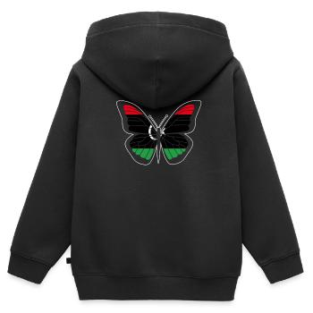 Libye - Sweat Premium à capuche zippé enfant bio - noir - Dos - AI Model Kid Male (0cm)
