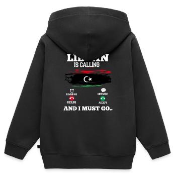 Madagaskar - Kinder Premium Organic Zip Hoodie - Schwarz - Hinten - AI Model Kid Male (0cm)