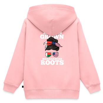 Madagascar - Kids Premium Organic Zip-up Hoodie - rose - Back - AI Model Kid Female (0cm)