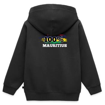 Maurice - Sweat Premium à capuche zippé enfant bio - noir - Dos - AI Model Kid Male (0cm)