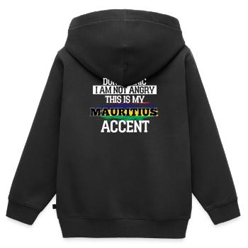 Maurice - Sweat Premium à capuche zippé enfant bio - noir - Dos - AI Model Kid Male (0cm)