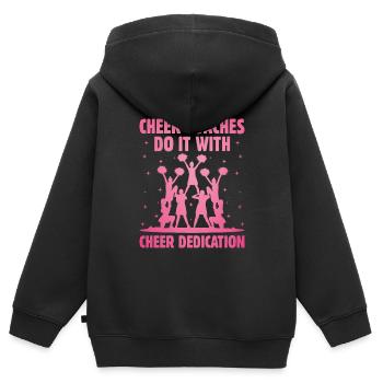 Cheerleading Coach Cheer Coach Cheerleader Cheer T - Kinder Premium Organic Zip Hoodie - Schwarz - Hinten - AI Model Kid Male (0cm)
