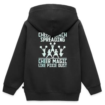 Cheerleading Coach Cheer Coach Cheerleader Cheer T - Kinder Premium Organic Zip Hoodie - Schwarz - Hinten - AI Model Kid Male (0cm)