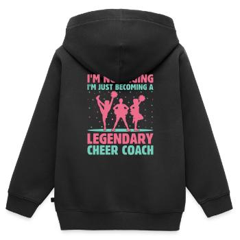 Cheerleading Coach Cheer Coach Cheerleader Cheer T - Kinder Premium Organic Zip Hoodie - Schwarz - Hinten - AI Model Kid Male (0cm)