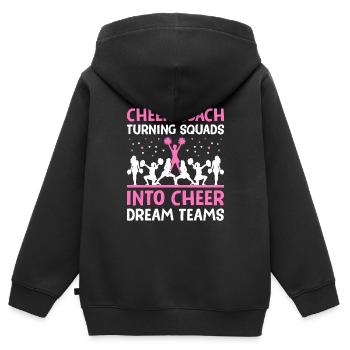 Cheerleading Coach Cheer Coach Cheerleader Cheer T - Kinder Premium Organic Zip Hoodie - Schwarz - Hinten - AI Model Kid Male (0cm)