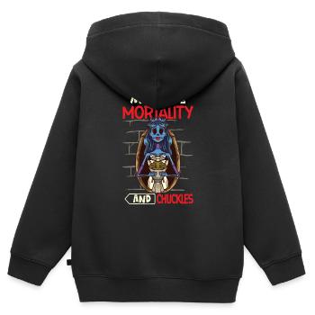 Funny Gothic Goth Wedding Bride Goth Halloween - Kinder Premium Organic Zip Hoodie - Schwarz - Hinten - AI Model Kid Male (0cm)