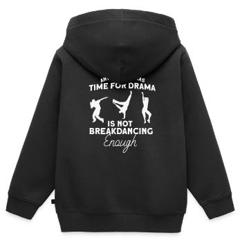 Breakdancing - Kinder Premium Organic Zip Hoodie - Schwarz - Hinten - AI Model Kid Male (0cm)