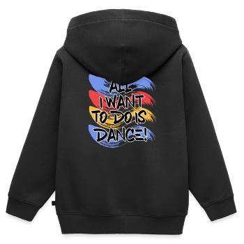 Breakdancing - Kinder Premium Organic Zip Hoodie - Schwarz - Hinten - AI Model Kid Male (0cm)