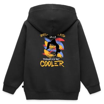 Breakdancing - Kinder Premium Organic Zip Hoodie - Schwarz - Hinten - AI Model Kid Male (0cm)