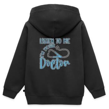 Listen To Me I'm Your Doctor 4 - Kinder Premium Organic Zip Hoodie - Schwarz - Hinten - AI Model Kid Male (0cm)