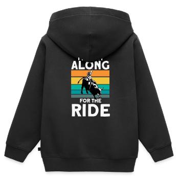 Rodéo - Sweat Premium à capuche zippé enfant bio - noir - Dos - AI Model Kid Male (0cm)