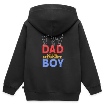 Breakdancing - Kinder Premium Organic Zip Hoodie - Schwarz - Hinten - AI Model Kid Male (0cm)