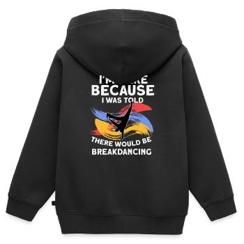 Breakdancing - Kinder Premium Organic Zip Hoodie - Schwarz - Hinten - AI Model Kid Male (0cm)