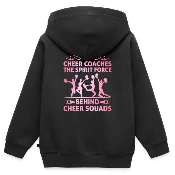Cheerleading Coach Cheer Coach Cheerleader Cheer T - Kinder Premium Organic Zip Hoodie - Schwarz - Hinten - AI Model Kid Male (0cm)