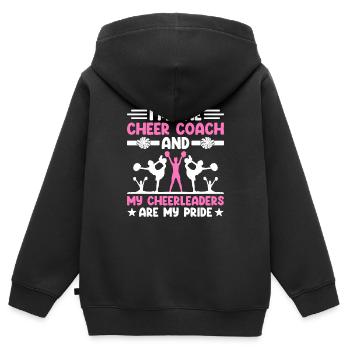 Cheerleading Coach Cheer Coach Cheerleader Cheer T - Kinder Premium Organic Zip Hoodie - Schwarz - Hinten - AI Model Kid Male (0cm)