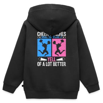 Cheerleading Coach Cheer Coach Cheerleader Cheer T - Kinder Premium Organic Zip Hoodie - Schwarz - Hinten - AI Model Kid Male (0cm)