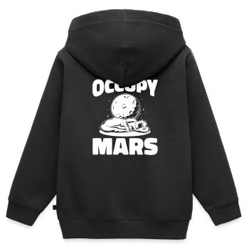 Espace, Espace, Occuper, Mars - Sweat Premium à capuche zippé enfant bio - noir - Dos - AI Model Kid Male (0cm)