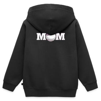 Baseball Baseball Mama - Kinder Premium Organic Zip Hoodie - Schwarz - Hinten - AI Model Kid Male (0cm)