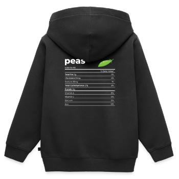 Nutrion Faits Pois - Sweat Premium à capuche zippé enfant bio - noir - Dos - AI Model Kid Male (0cm)