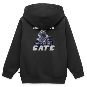 Dirt Bike Dirt Bike Riding Motocross Dirt Biking - Kinder Premium Organic Zip Hoodie - Schwarz - Hinten - AI Model Kid Male (0cm)