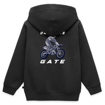 Dirt Bike Dirt Bike Riding Motocross Dirt Biking - Kinder Premium Organic Zip Hoodie - Schwarz - Hinten - AI Model Kid Male (0cm)