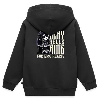 Slay Bells Ring for Emo Hearts Emocore Aesthetic - Kids Premium Organic Zip-up Hoodie - black - Back - AI Model Kid Male (0cm)