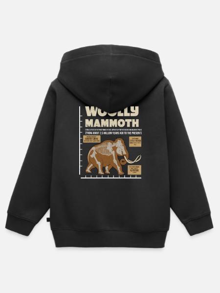 Mamut - Bluza Premium z kapturem na zamek dziecięca bio - czarny