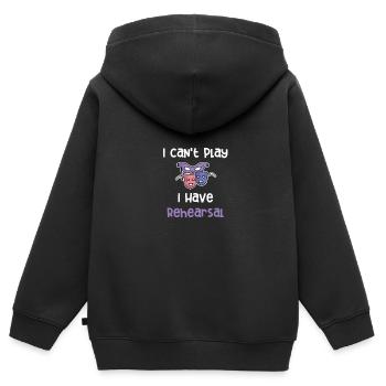 Ich Kann Nicht Spielen, Ich Habe Probe - Kinder Premium Organic Zip Hoodie - Schwarz - Hinten - AI Model Kid Male (0cm)