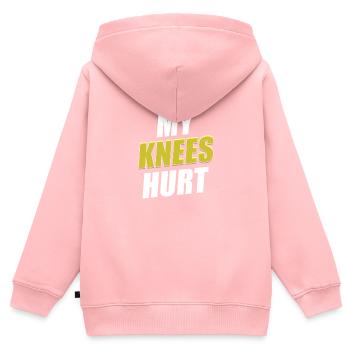 Meine Knie Schmerzen Lustige Verletzung - Kinder Premium Organic Zip Hoodie - Rosa - Hinten - AI Model Kid Female (0cm)