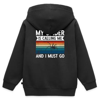 Spider Owner Spider Spider Breeder - Kids Premium Organic Zip-up Hoodie - black - Back - AI Model Kid Male (0cm)