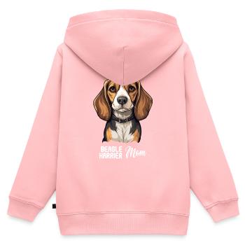 Busard Saint-Martin - Sweat Premium à capuche zippé enfant bio - rose - Dos - AI Model Kid Female (0cm)