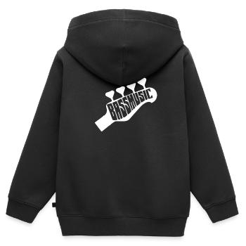 Bassist Bass Gitarre Basser Musik - Kinder Premium Organic Zip Hoodie - Schwarz - Hinten - AI Model Kid Male (0cm)