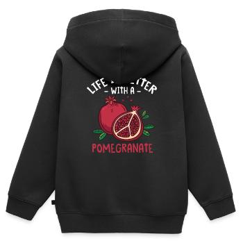Steak - Kinder Premium Organic Zip Hoodie - Schwarz - Hinten - AI Model Kid Male (0cm)