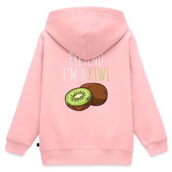 Pistache Pistache Nourriture Noël - Sweat Premium à capuche zippé enfant bio - rose - Dos - AI Model Kid Female (0cm)