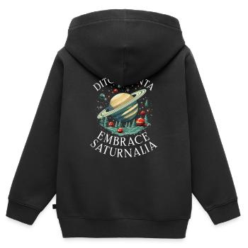 Saturnalien-wunder Das Antike Rom Und Julius Cäsar - Kinder Premium Organic Zip Hoodie - Schwarz - Hinten - AI Model Kid Male (0cm)
