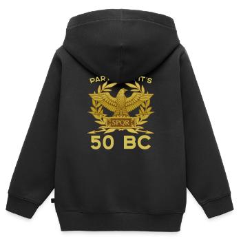 Saturnalien-wunder Das Antike Rom Und Julius Cäsar - Kinder Premium Organic Zip Hoodie - Schwarz - Hinten - AI Model Kid Male (0cm)