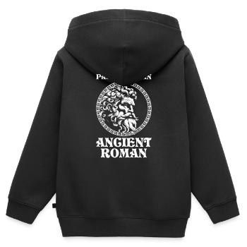 Saturnalien-wunder Das Antike Rom Und Julius Cäsar - Kinder Premium Organic Zip Hoodie - Schwarz - Hinten - AI Model Kid Male (0cm)
