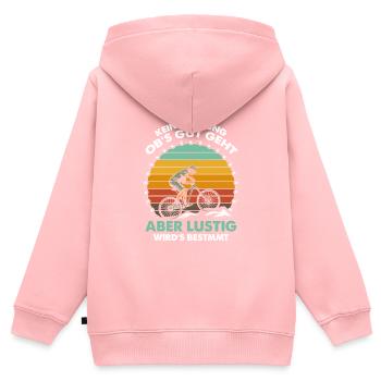 Keine Ahnung Obs Gut Geht Aber Wirds Bestimmt - Kinder Premium Organic Zip Hoodie - Rosa - Hinten - AI Model Kid Female (0cm)