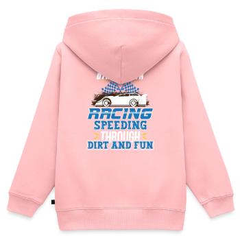 Dirt Track Racing Fast And Dirty Racing Fan Race - Kinder Premium Organic Zip Hoodie - Rosa - Hinten - AI Model Kid Female (0cm)