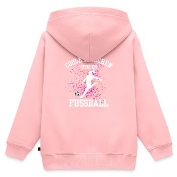Fußball Coole Mädchen spielen Fußball Fußballerin - Kinder Premium Organic Zip Hoodie - Rosa - Hinten - AI Model Kid Female (0cm)