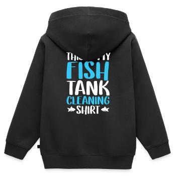 Aquarium - Kinder Premium Organic Zip Hoodie - Schwarz - Hinten - AI Model Kid Male (0cm)