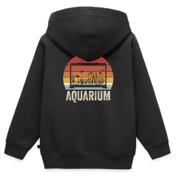 Aquarium - Kinder Premium Organic Zip Hoodie - Schwarz - Hinten - AI Model Kid Male (0cm)