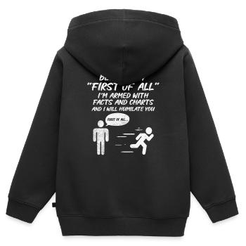 Débat de discours de débat orateur idée de cadeau - Sweat Premium à capuche zippé enfant bio - noir - Dos - AI Model Kid Male (0cm)
