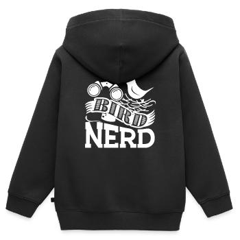 Birdwatching Birdwatching Bird Nerd - Kids Premium Organic Zip-up Hoodie - black - Back - AI Model Kid Male (0cm)