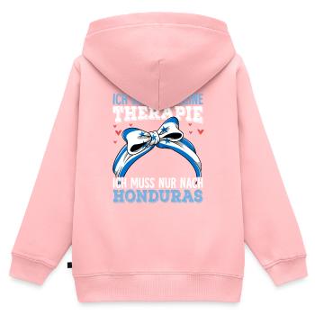 Honduras - Kinder Premium Organic Zip Hoodie - Rosa - Hinten - AI Model Kid Female (0cm)
